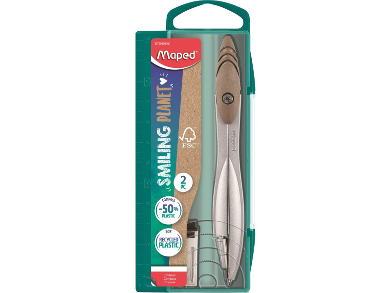 Maped Coffret compas STUDY SMILING PLANET, 2 pièces