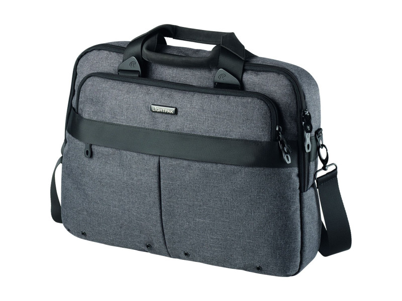 LIGHTPAK sac pour ordinateur portable WOOKIE, polyester,gris