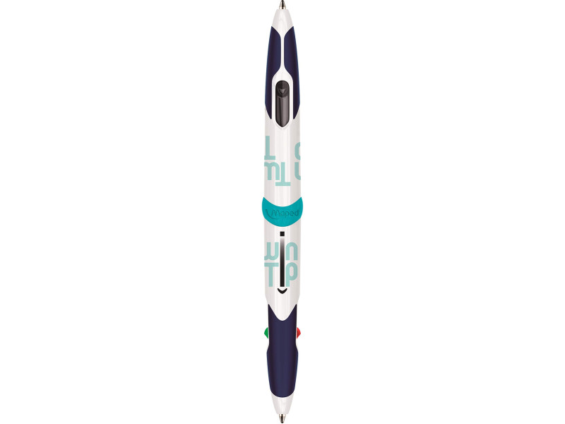 Maped Stylo à bille quatre couleurs Twin Tip, noir/blanc