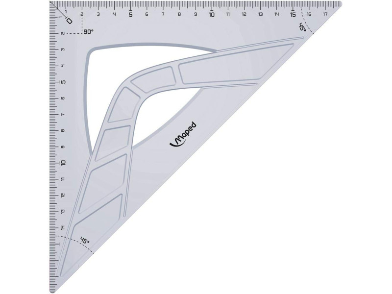 Maped Equerre Geometric 45 degrés, hypoténuse: 260 mm, en