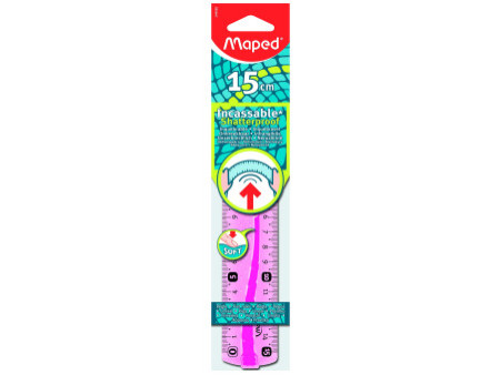 Maped Règle plate Flex, 150 mm, en plastique, incassable