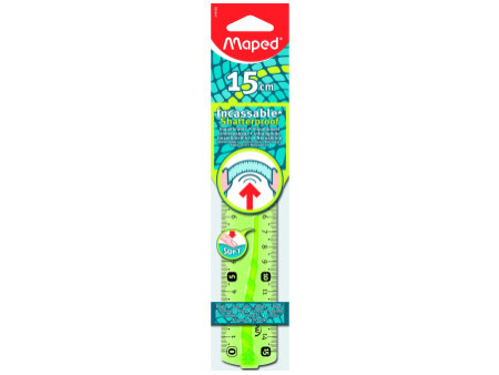 Maped Règle plate Flex, 150 mm, en plastique, incassable