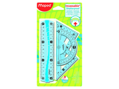 Maped mini kit de géométrie Flex, incassable, 4 pièces