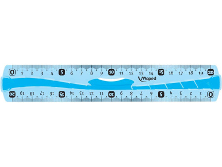 Maped Règle plate Flex,200 mm, en plastique, avec poignée