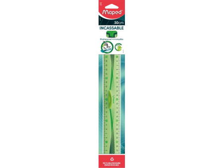 Maped Règle plate Flex, 300 mm, en plastique, avec poignée