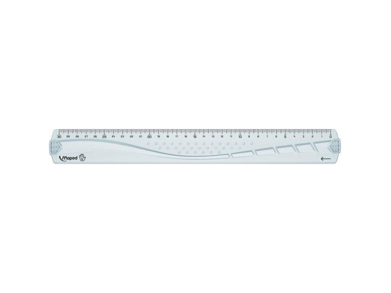 Maped Règle plate Geometric, 300 mm, pour gauchers