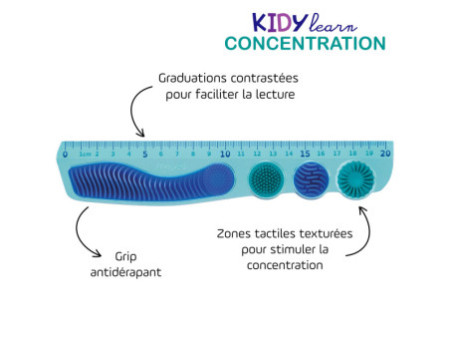 Maped Règle plate KIDY learn CONCENTRATION, 200 mm