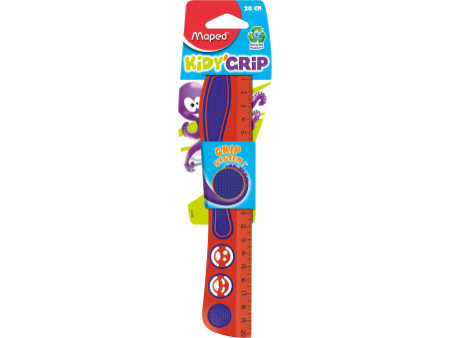 Maped Règle plate Kidy Grip, 200 mm, en plastique