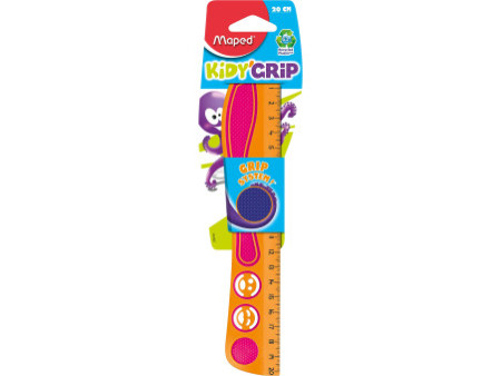 Maped Règle plate Kidy Grip, 200 mm, en plastique