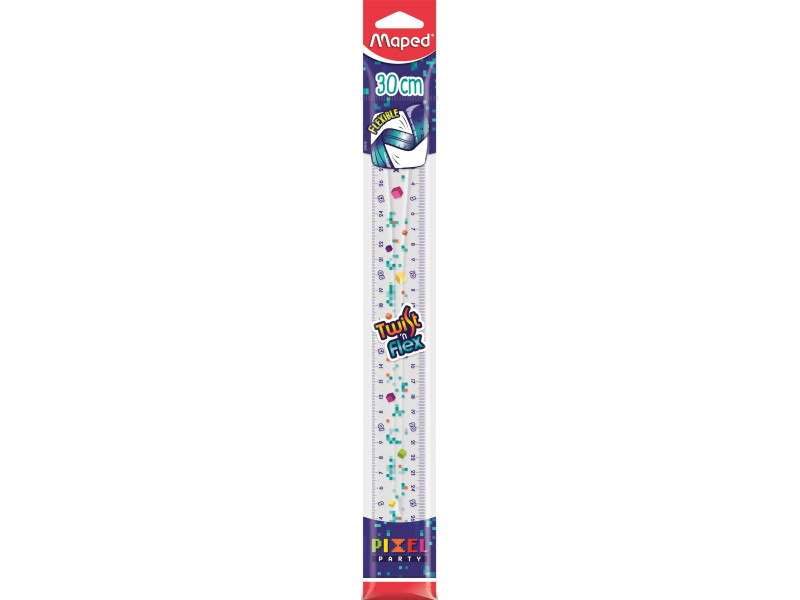 Maped Règle plate Twist'n Flex PIXEL PARTY, 300 mm