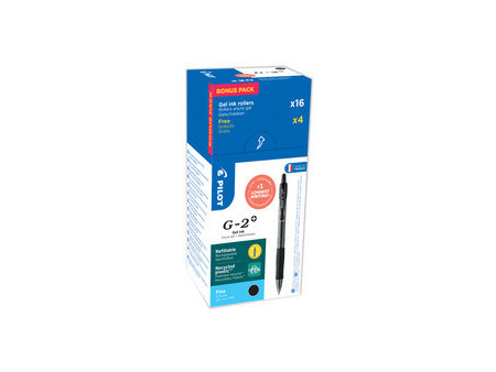PILOT Stylo roller à encre gel G-2 PLUS 05, VALUE PACK, bleu