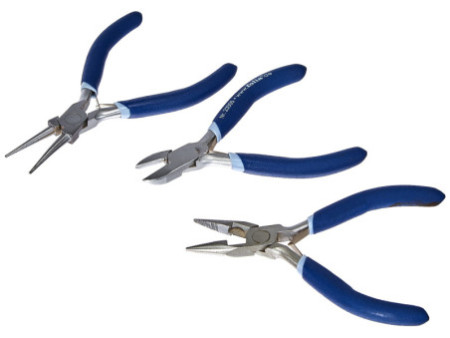 folia Set de pinces pour pierres décoratives, 3 pièces, bleu