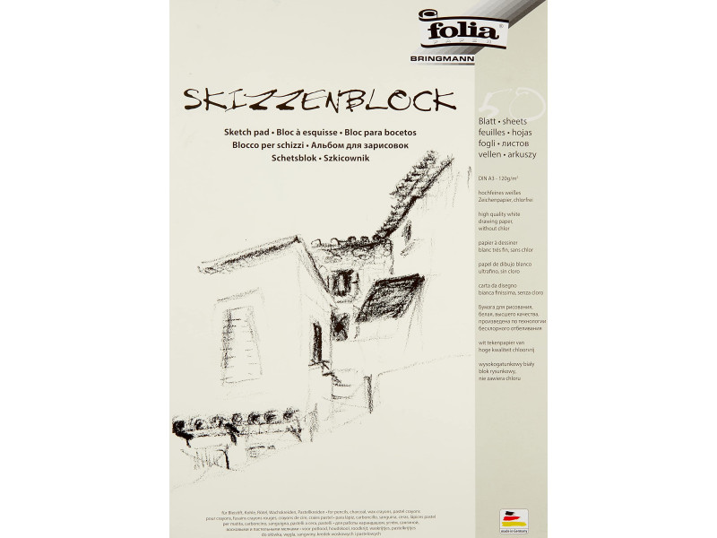 folia Bloc à esquisse, A3, 120 g/m2, 50 feuilles