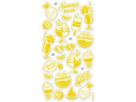 folia Autocollant métallisé Summer Loving, feuille: 95x175mm