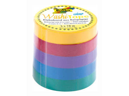 folia Ruban adhésif décoratif Washi-Tape UNI BASIC, kit de 5