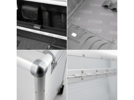 ALUMAXX Valise pour pilotes 'PANDORA', aluminium, argent mat