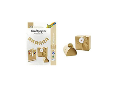 folia Bloc de papier kraft, A4, 20 feuilles, assorti