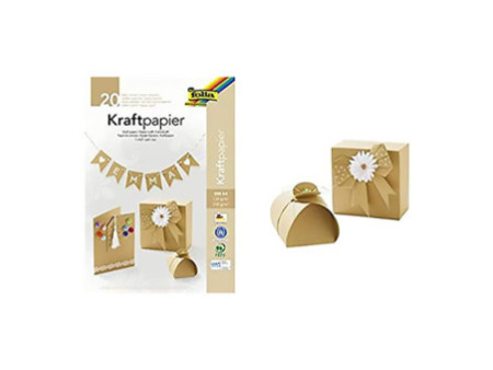 folia Bloc de papier kraft, A4, 20 feuilles, assorti