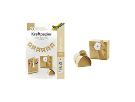 folia Bloc de papier kraft, A4, 20 feuilles, assorti