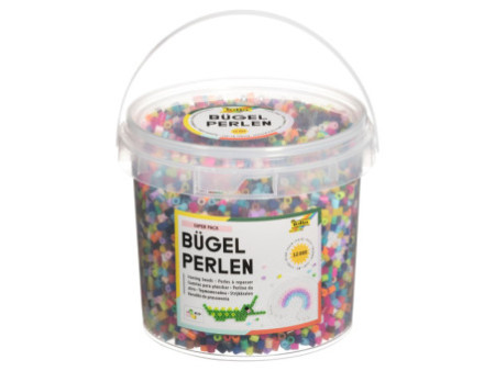 folia Perles à repasser, 12.000 pièces, en seau, assorti