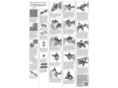 folia Feuilles de papier pliables étoile Bascetta, 75 x 75mm