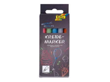 folia Marqueur craie 'Metallic Effects', set de 5