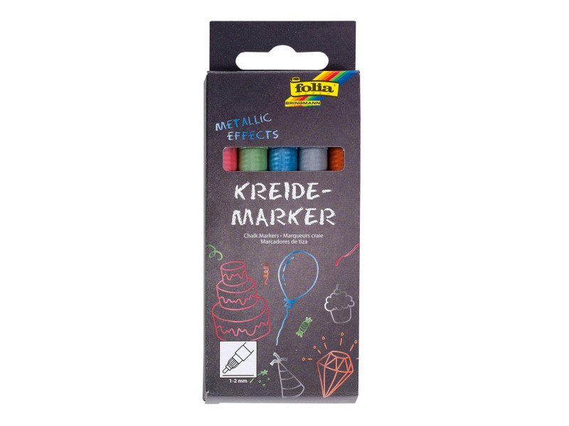 folia Marqueur craie 'Metallic Effects', set de 5