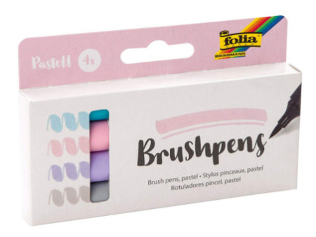 folia Stylo pinceau Brush Pens 'Pastell', kit de 4
