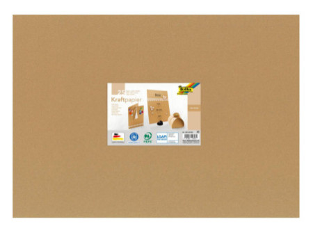 folia Papier kraft, 120 g/m2, 500 x 700 mm, 25 feuilles