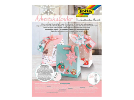 folia Calendier de l'Avent 'Boîte cadeau pastel', 26 pièces