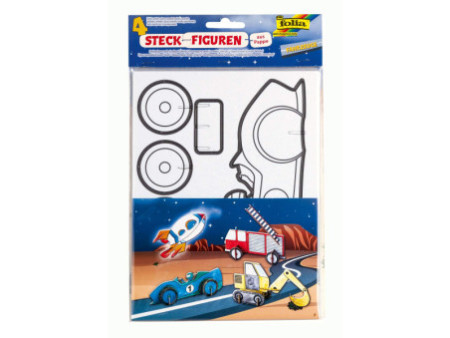 folia Personnage en carton à assembler 'Véhicules', carton