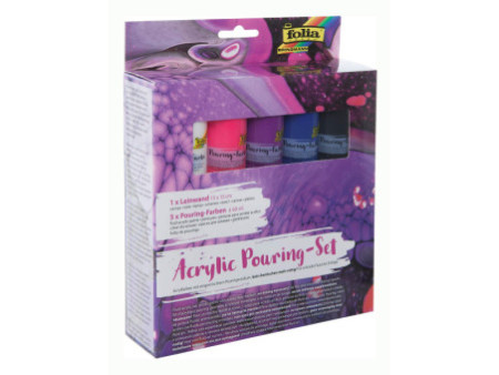 folia Kit de peinture acrylique pour pouring 'INTENSE', 5+1