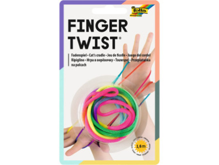 folia Jeu de ficelle 'FingerTwist', 160 cm, arc-en-ciel