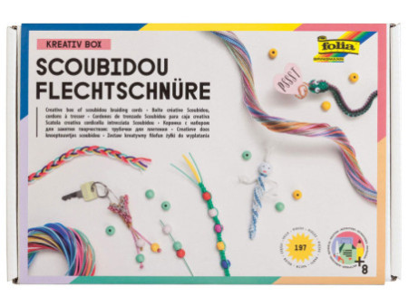 folia Kit de loisirs manuels Fils à tresser, 197 pièces