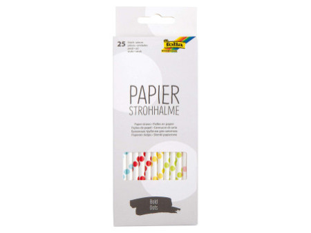 folia Paille en papier 'BOLD DOTS', longueur : 200 mm