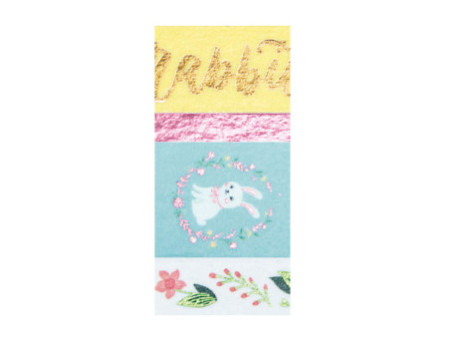 folia Ruban adhésif décoratif Washi-Tape 'FOLLOW THE RABBIT'