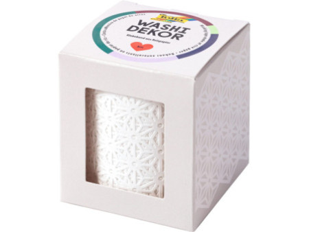 folia Bordure décorative décor Washi 'FLEURS', blanc