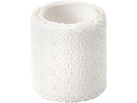 folia Bordure décorative décor Washi 'FLEURS', blanc