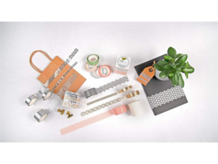 folia Bordure décorative décor Washi 'PETITS COEURS', rose