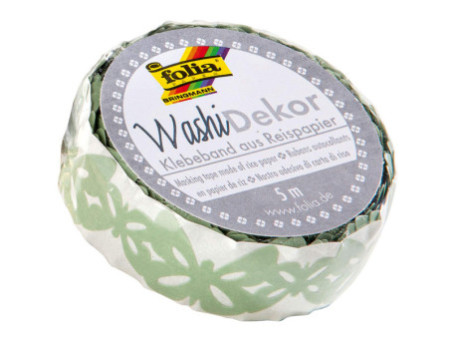 folia Bordure décorative décor Washi 'PAPILLONS', vert