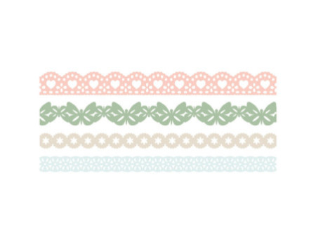 folia Bordure décorative décor Washi 'Pastel', set de 4