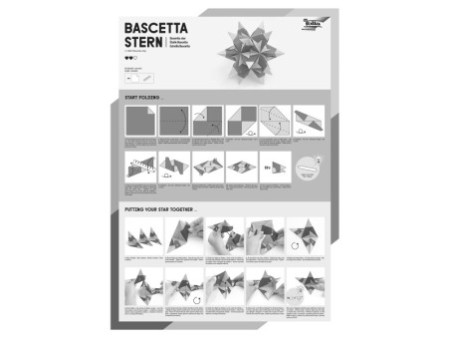folia Feuille de papier à plier Etoile Bascetta, rose