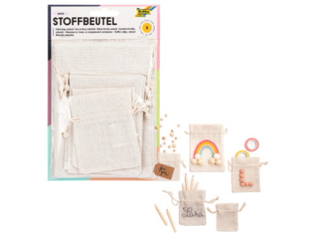 folia Sachet en tissu NATURE, assorti dans 3 tailles