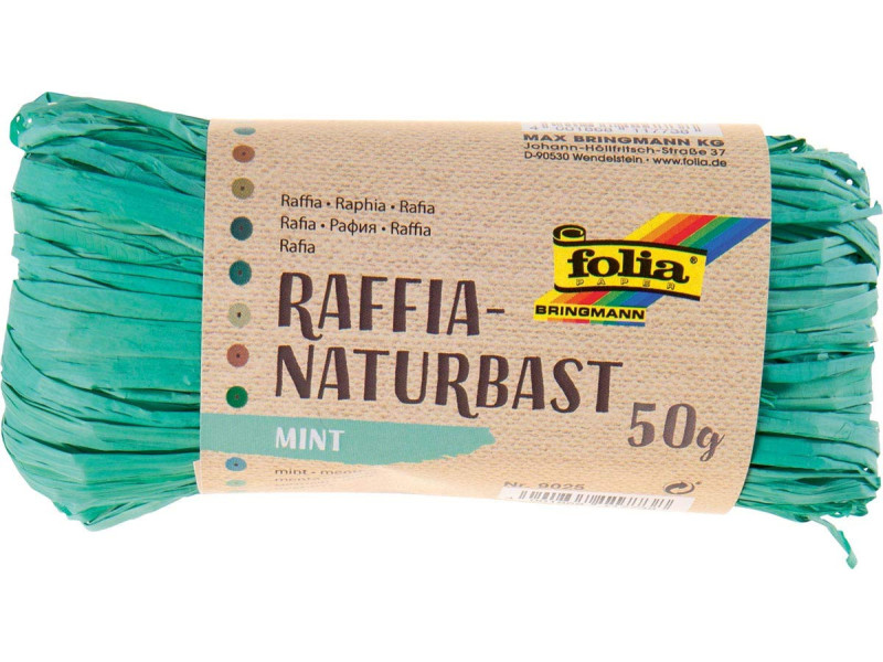 folia Raphia naturel, 50 g, menthe