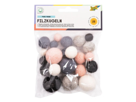 folia Boules en feutre PURE TREND, laine mérinos