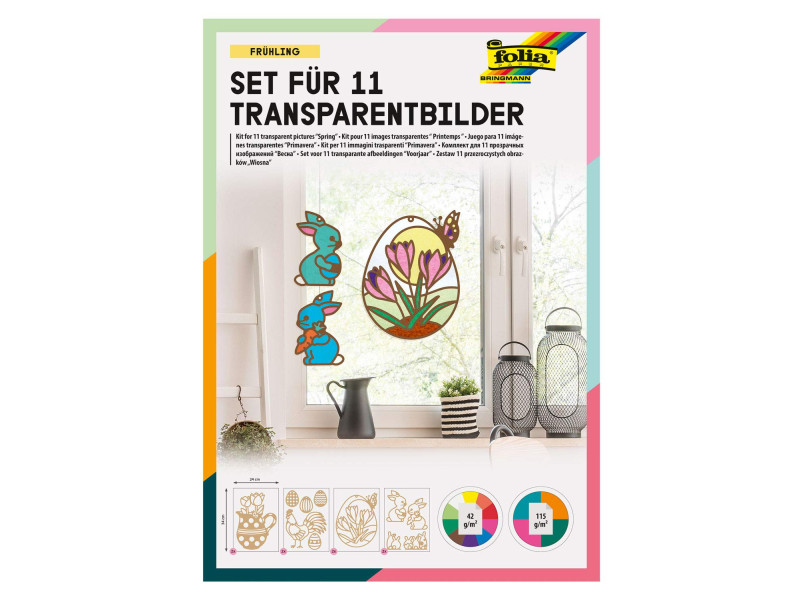 folia Kit de décoration pour fenêtre 'Printemps', 250x350 mm