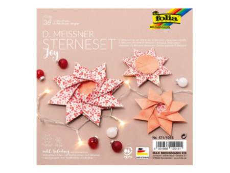 folia Set d'étoiles à plier 'Joy' (technique Meissner)