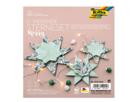 folia Set d'étoiles à plier 'Merry' (technique Meissner)