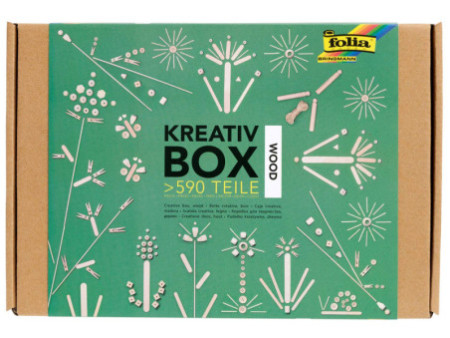folia Box créative 'Wood', mix en bois, plus de 590 pièces