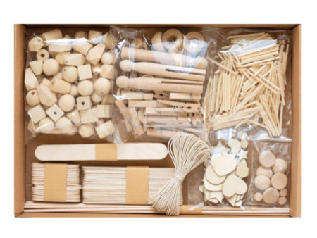 folia Box créative 'Wood', mix en bois, plus de 590 pièces